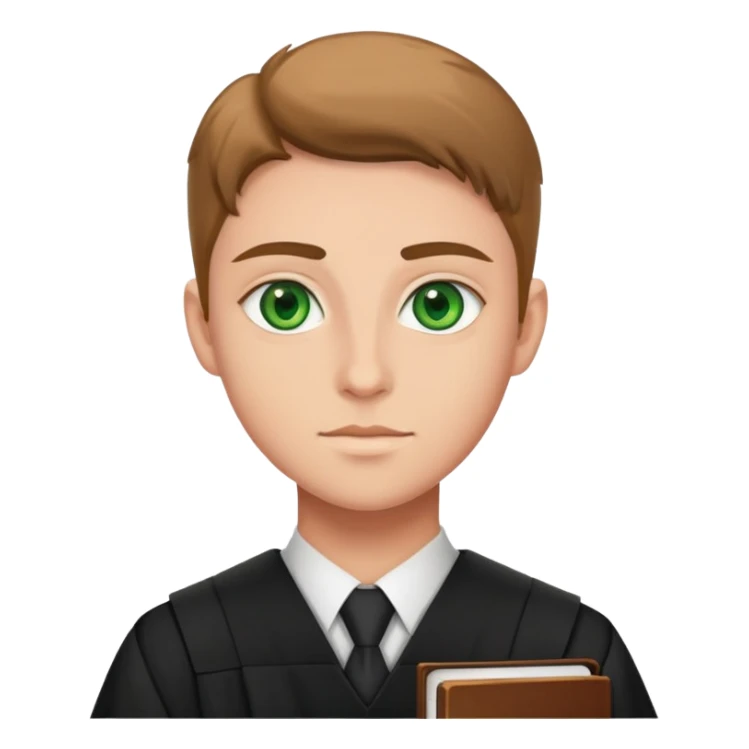 Law student, make eyes more green sticker