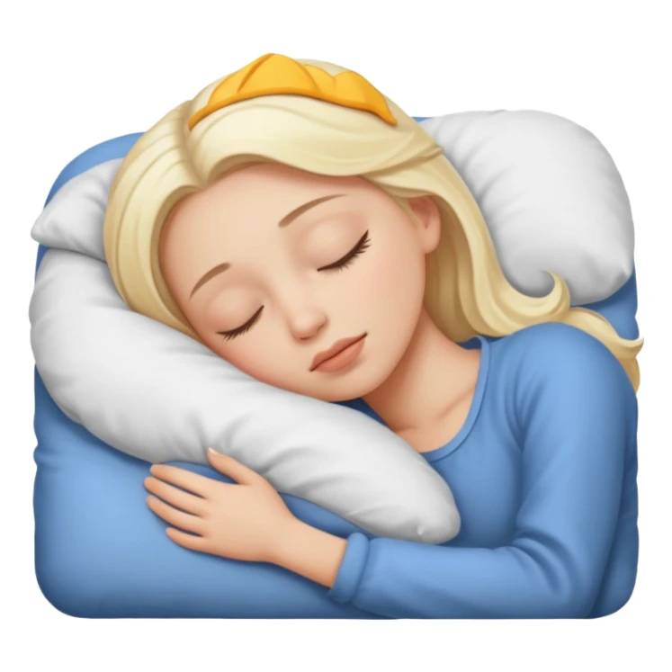 White blonde girl sleep sticker