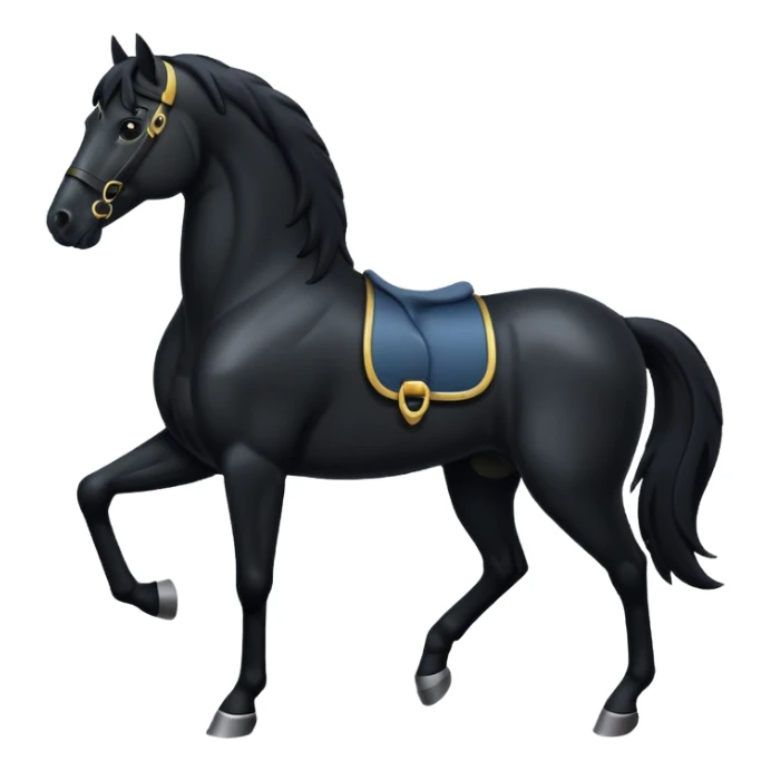 Black horse sticker
