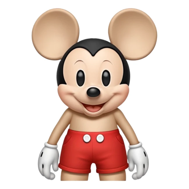Mickey Mouse with red shorts and big ears sticker