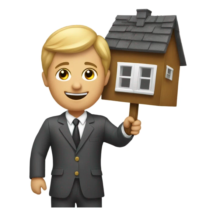 Meta wood the realtor holding a sold sign  sticker