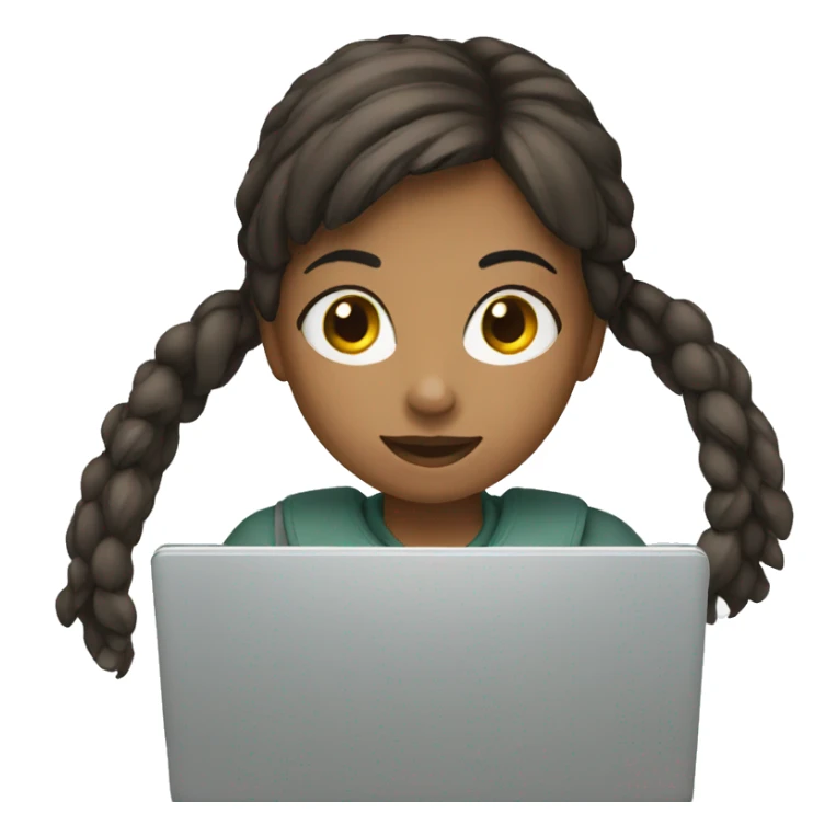 girl and laptop sticker