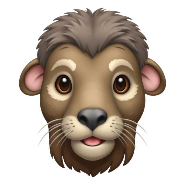 a mommoth emoji mixed with an otter emoji sticker