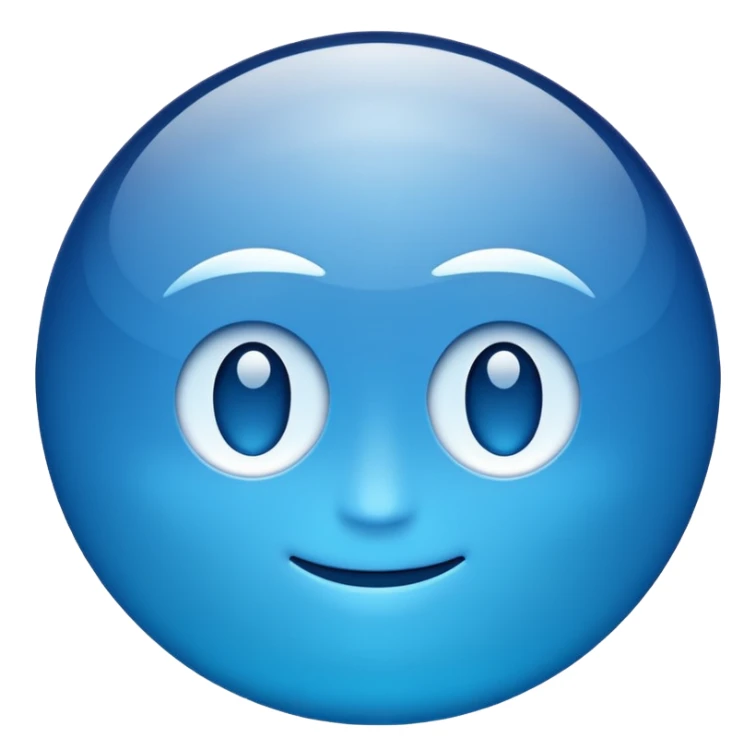 Minimalistic futuristic emoji, clean flat design, smooth vector shapes, soft gradient lighting, high contrast, centered composition, simple geometry, glossy acrylic or glass style, no texture, no shadows, modern UI icon,
 sticker