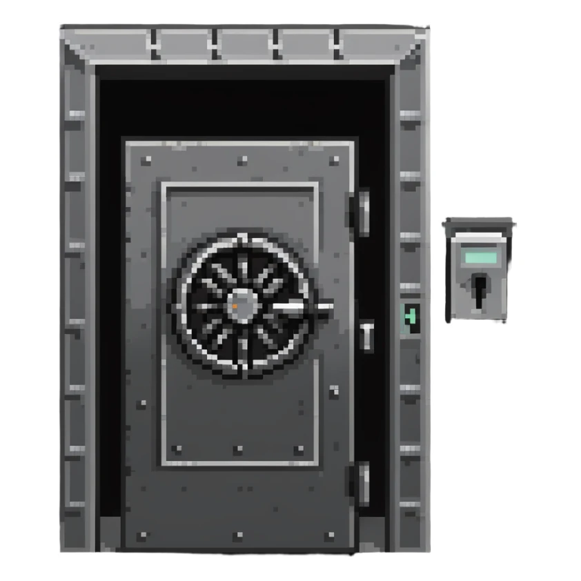 bank vault door sticker