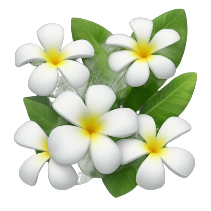 white tahitian tiare flower sticker