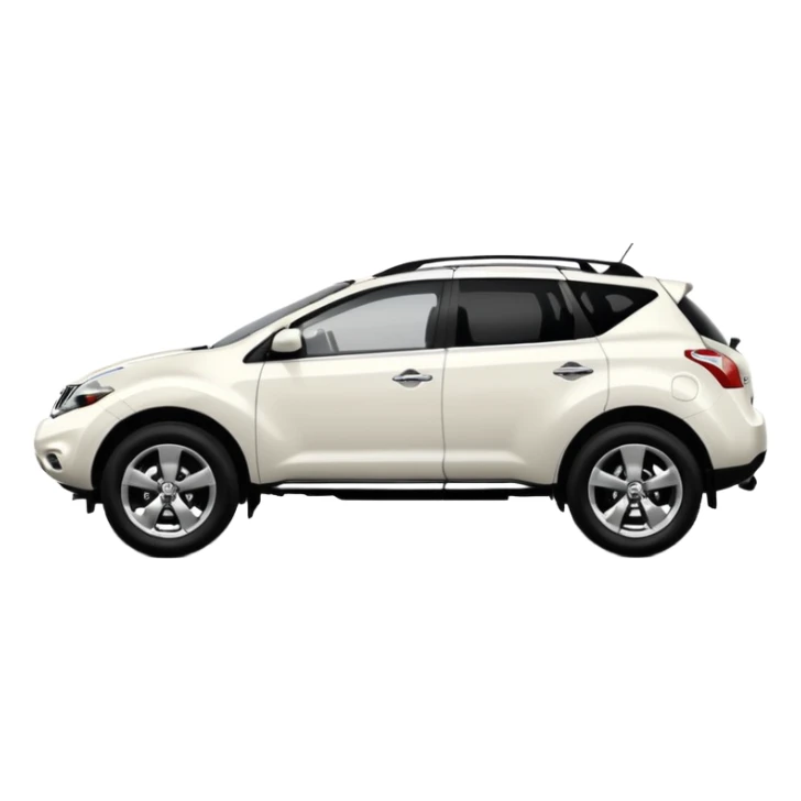 2013 white nissan murano with black interior side view sticker