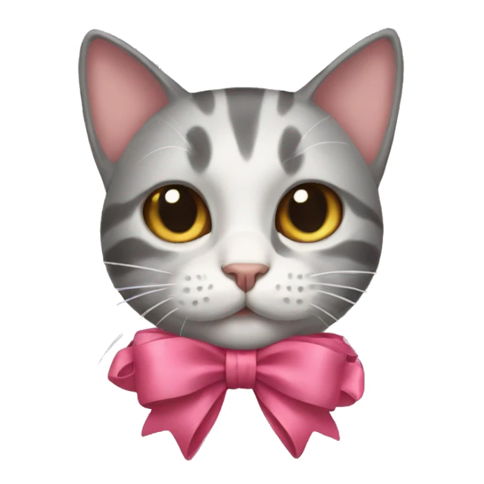 cat with a bow sticker
