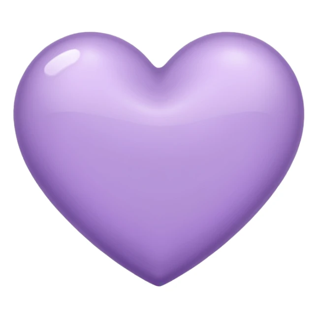 Heart in lavender color sticker