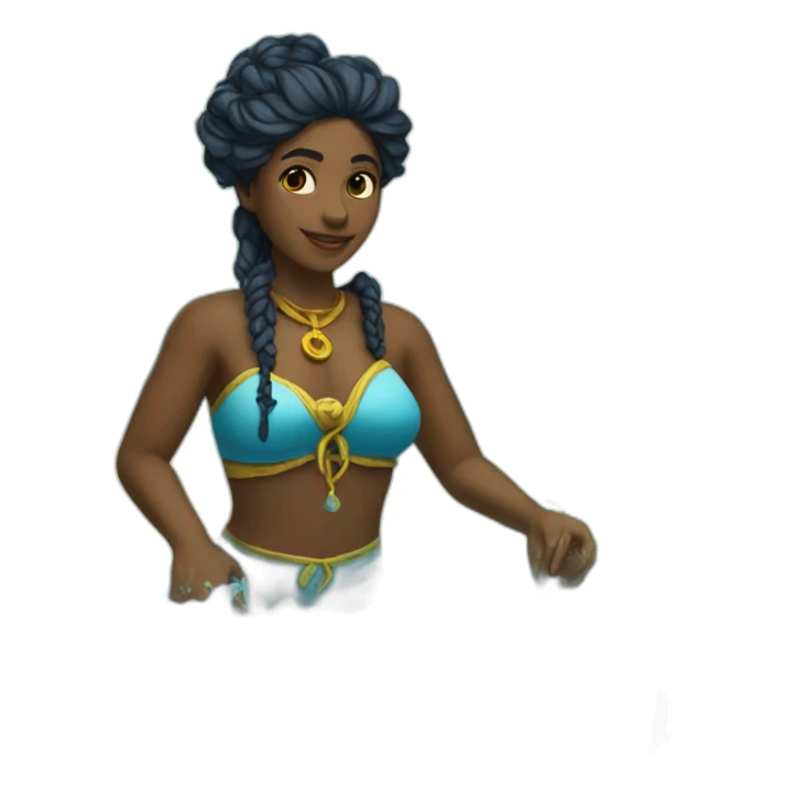 Yemaya en el agua muy linda sticker