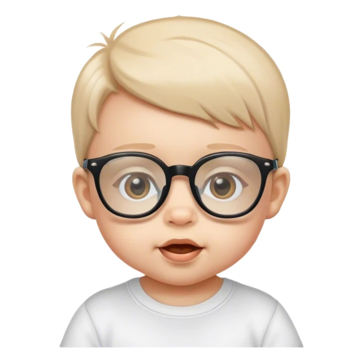 gözlüklü havalı bir bebek sticker