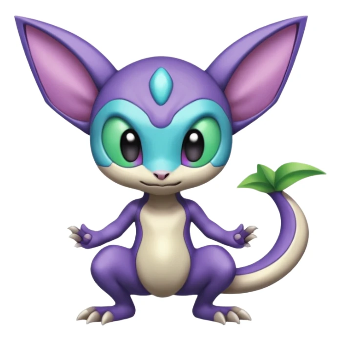 Colorful Exotic Meloetta-Mewtwo-Sableye-Virizion-Venom-Stitch-Fakémon-creature-hybrid sticker