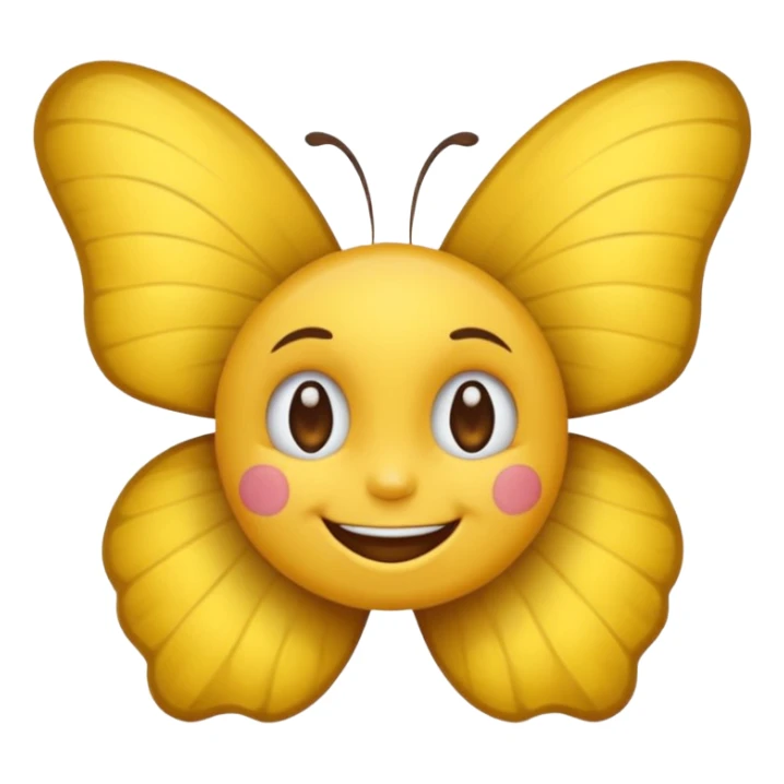 Emoji sourire avec un nœud papillon dans les cheveux sticker