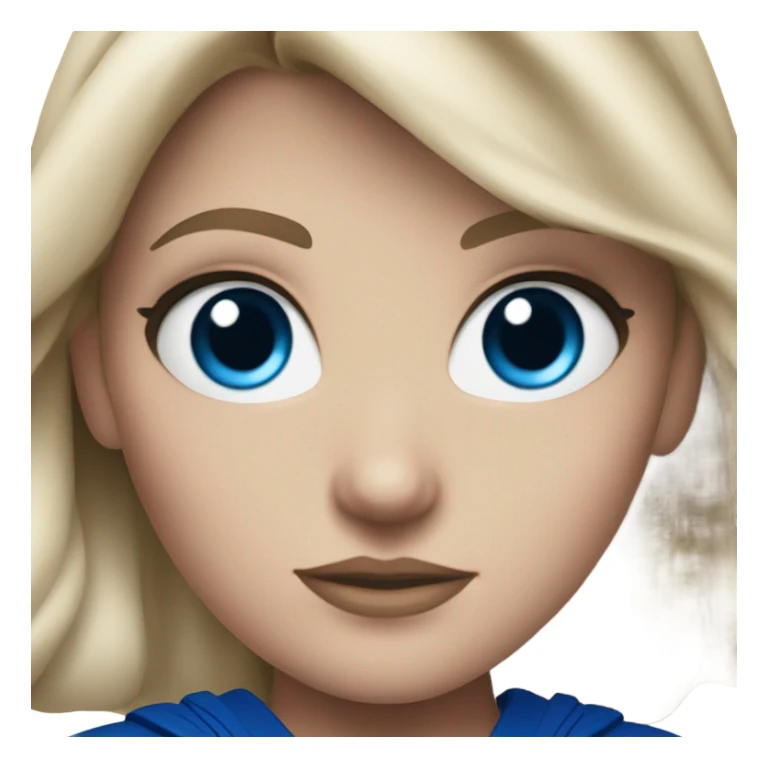 Supergirl with blue eyes sticker