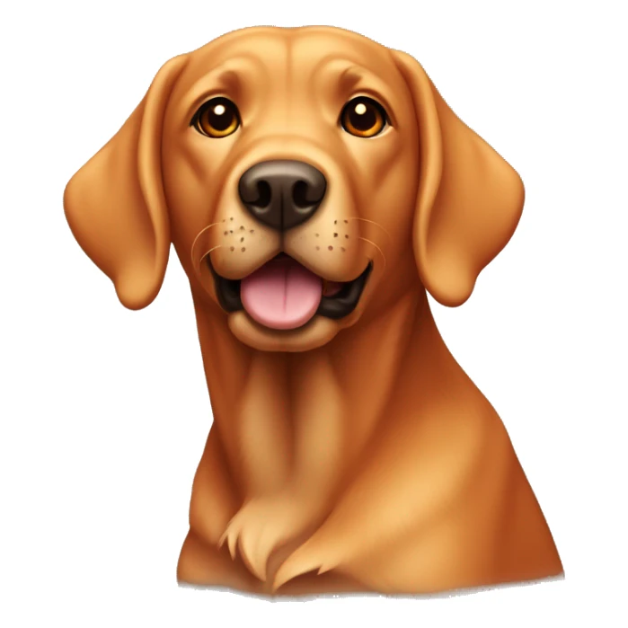 a labrador with burnt orange color fur and floppy ears  sticker