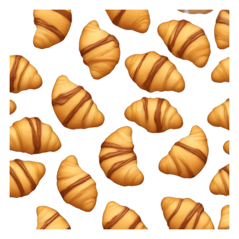 Un croissant avec du chocolat fondu dessus  sticker