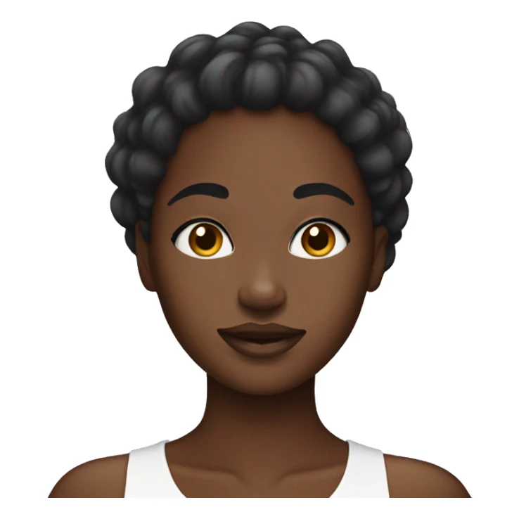 Black girl doing skincare sticker