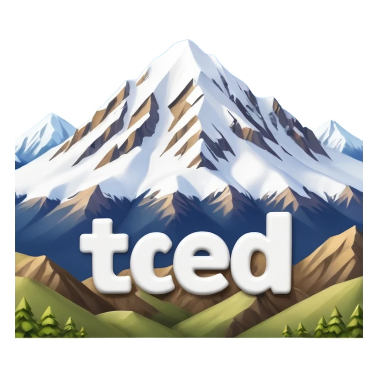 make me a emoji that has the name ted writen inside of a mountain range in new zealand and have the words nz writen under neath sticker
