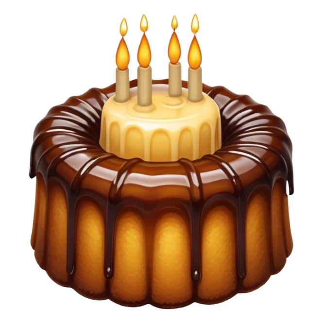 Cinematic rich cannelé, dark caramelized crust with a soft, custard-like interior, glossy finish, warm golden hues, elegant and indulgent. sticker