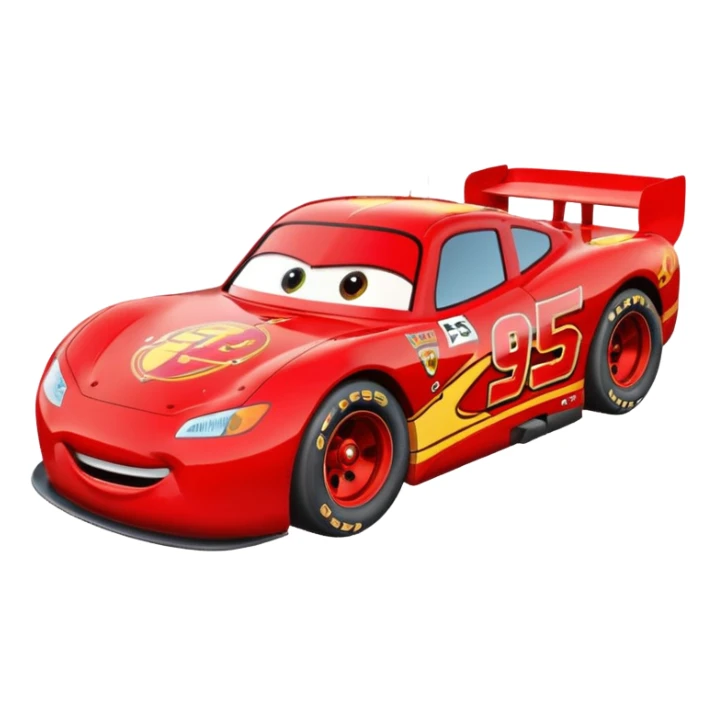 lightning mcqueen with number 95 and look like in film sticker