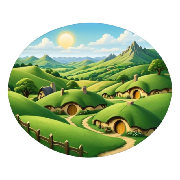 Middle-earth Shire TV sticker