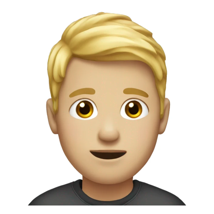 Boy with blonde hair with pimples sticker