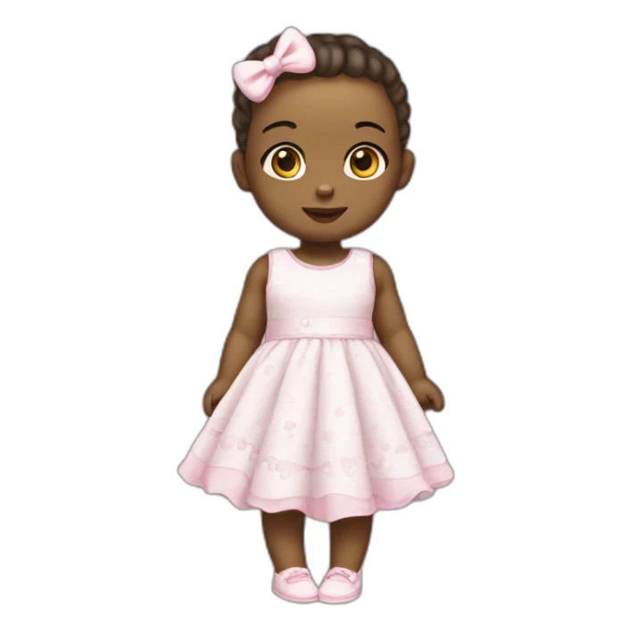 White baby with dress Hello Kitty sticker