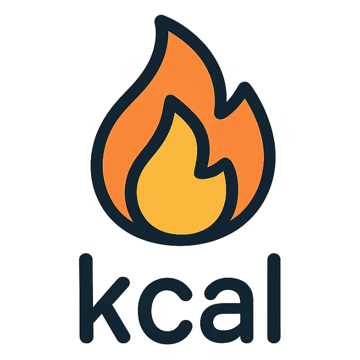 calories icon, stylized flame or energy symbol, clean and simple, suitable for app icon sticker