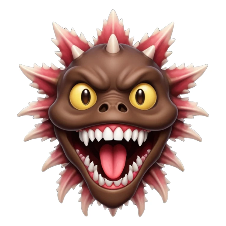 A demogorgan with its mouth open sticker