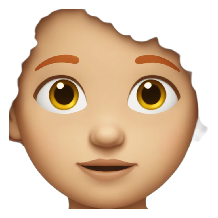 toddler with red hair sticker