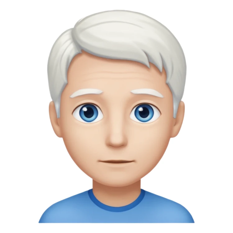 little longer white hair sticker