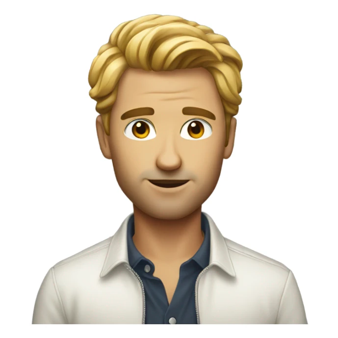 stylish solo male portrait sticker