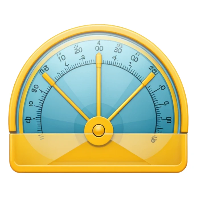 "📏" This emoji is for ruler. Then make an emoji for protractor. Which is real emoji type like the given emoji and same color....make emoji not imaje sticker