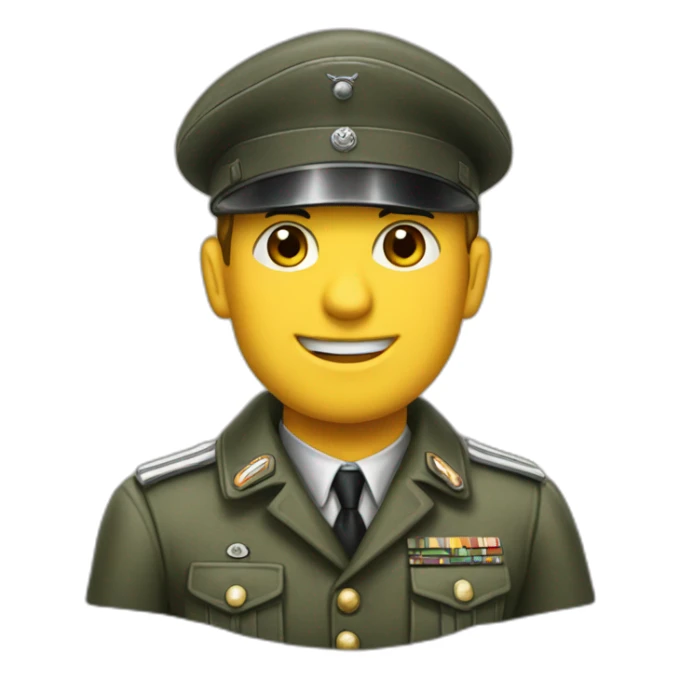 A German soldier wearing Ugo Boss clothes during 1940s sticker