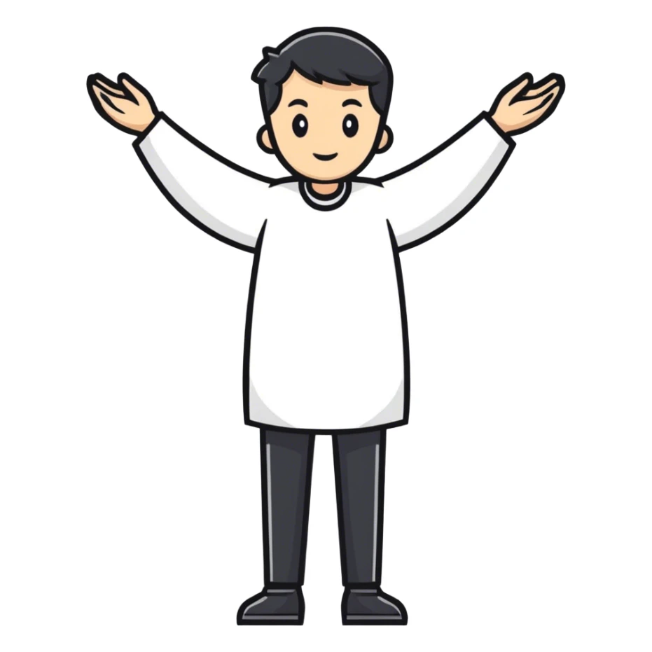 Shrugging shoulders sticker