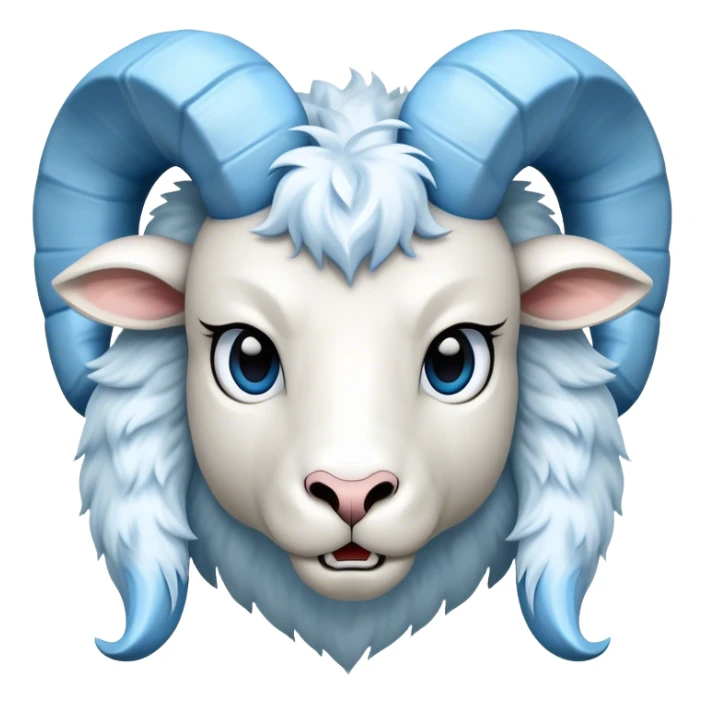Unc chapel hill ram with light blue horns sticker