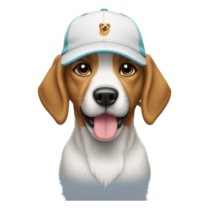 Dog wearing Polo Cap sticker