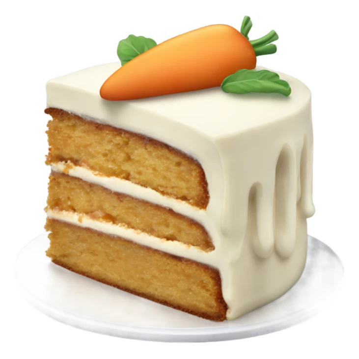Carrot cake with peach and cream sticker