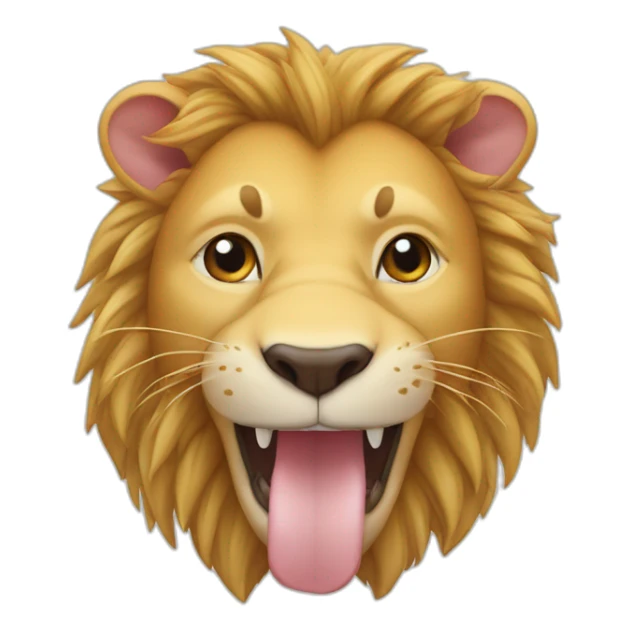 Lion qui mange un cochon sticker