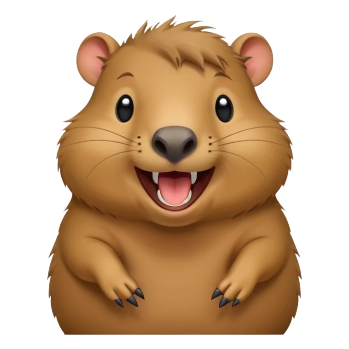 Capybara laughing sticker