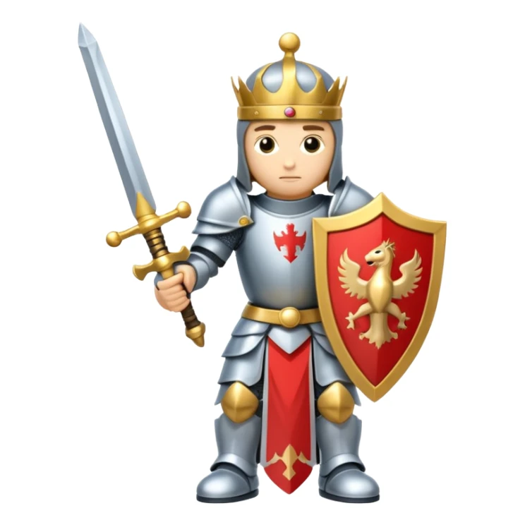 Chess piece holy knight with a giant sword sticker