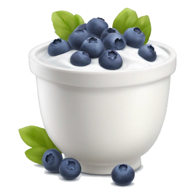 Bowl of yogurt with blueberries on top sticker