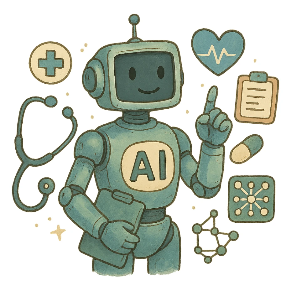 AI in healthcare sticker