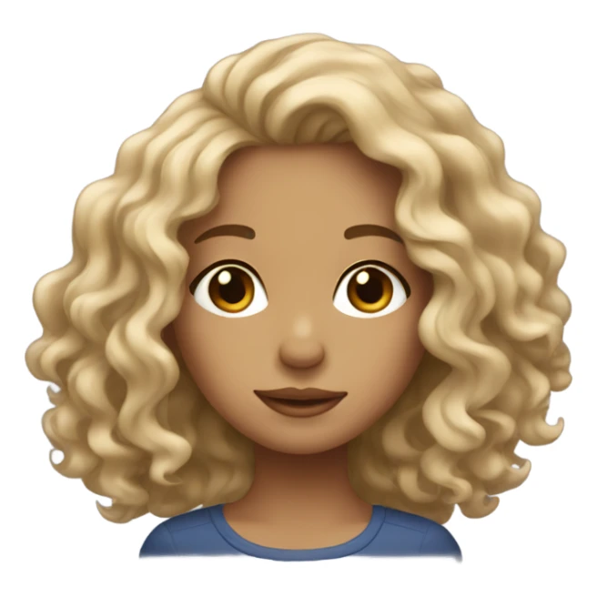 Light skinned Girl with wavy hair  sticker