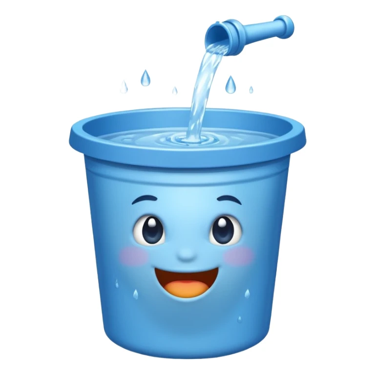 Chucked bucker of water sticker