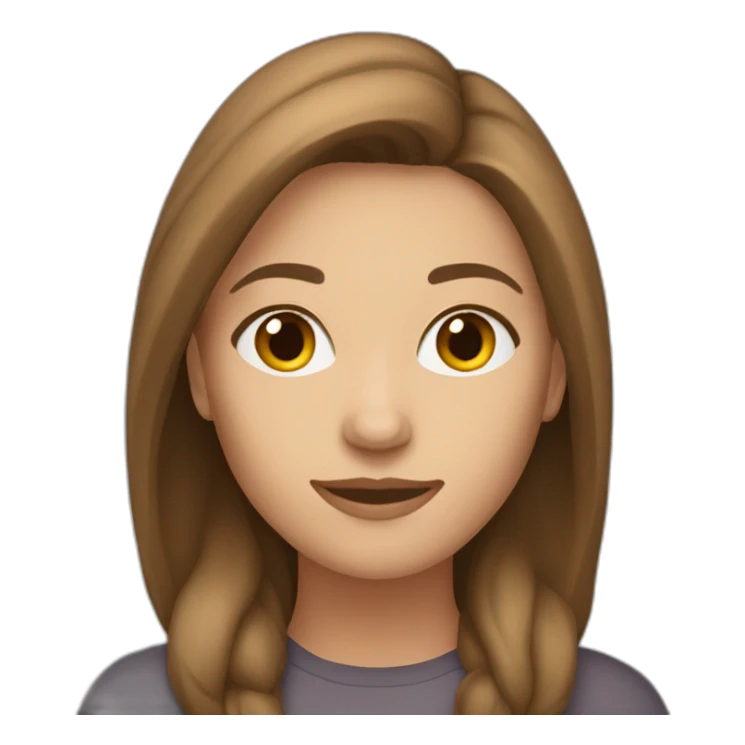 caucasian brown-haired woman sticker