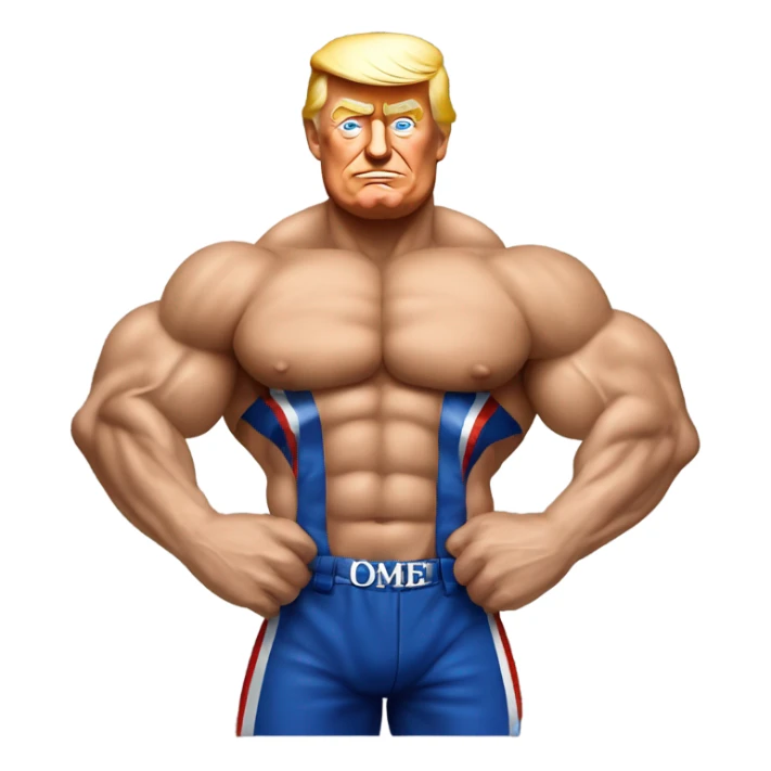 Donald Trump bodybuilder ￼ sticker