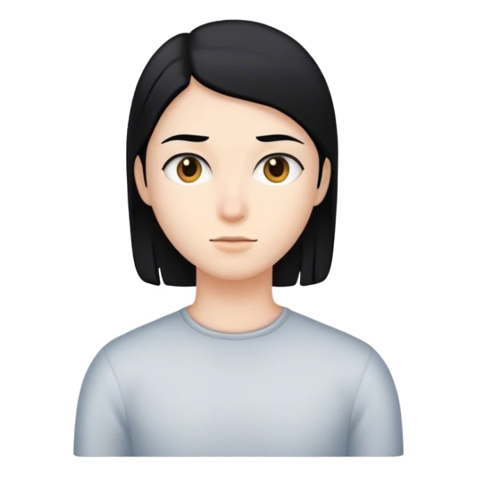 color de pile blanca con pelo negro laciado  sticker