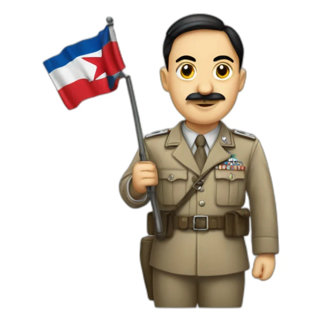 Hitler qui porte le drapeau de l israel sticker