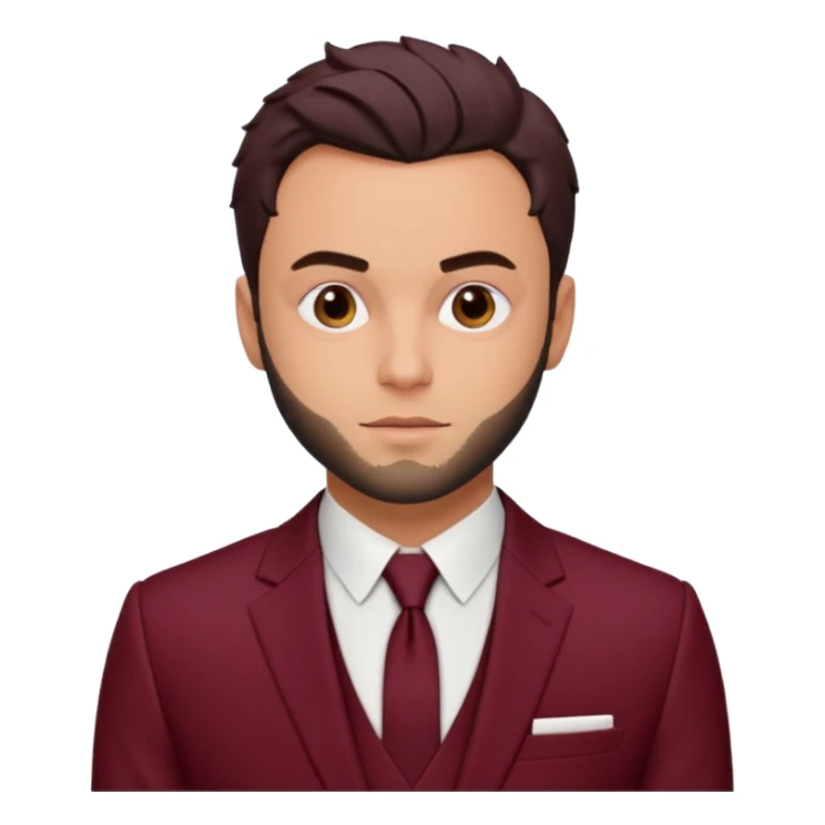 Jack Falahee with maroon suit sticker